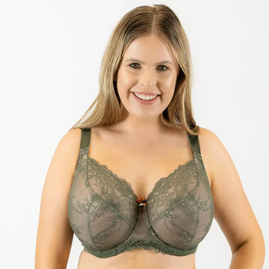 Nightingale Lace Premium Support Bra - Licorice