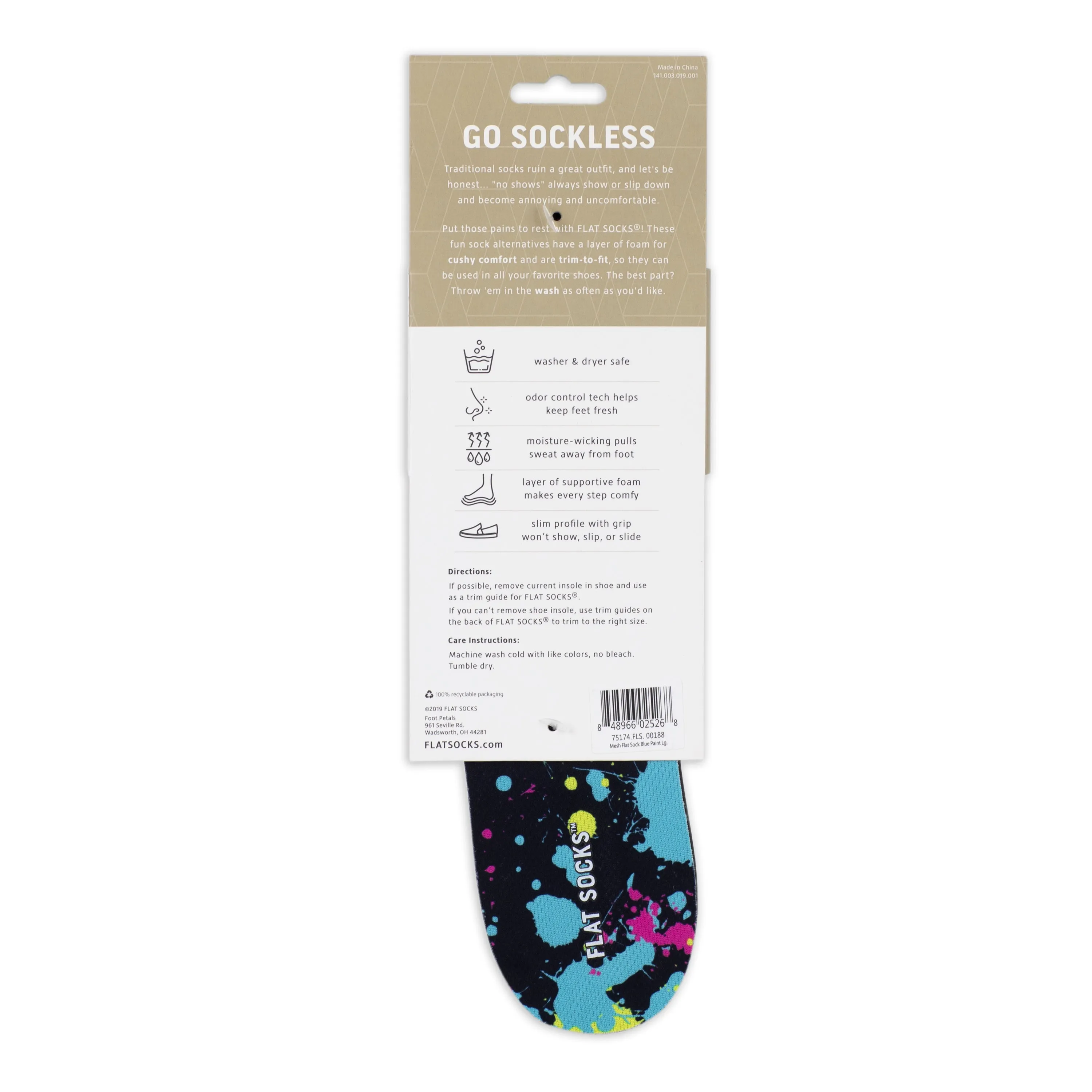 Paint Splatter FLAT SOCKS