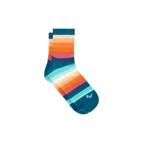 Quarter Sock | Pool Stripes