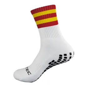 Red and Yellow Grip Socks