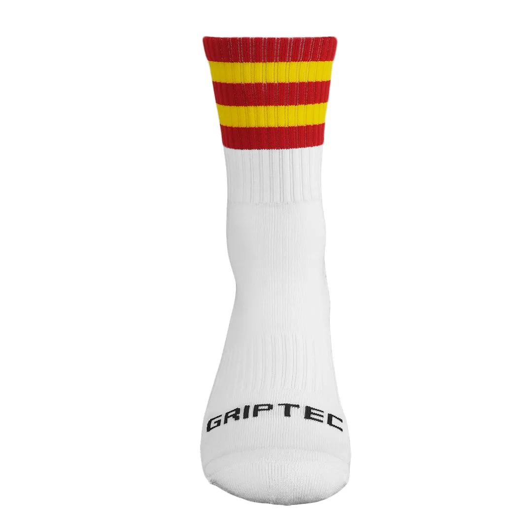 Red and Yellow Grip Socks