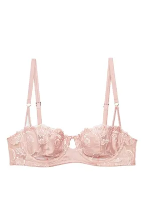 Rose Logo Embroidery Balconette Bra