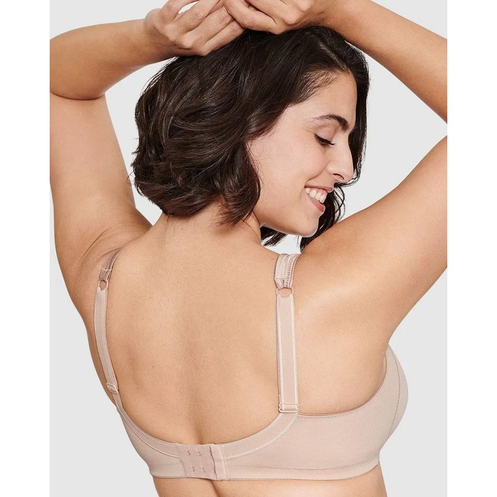 Satin Trim Seamless Wirefree Minimiser Bra