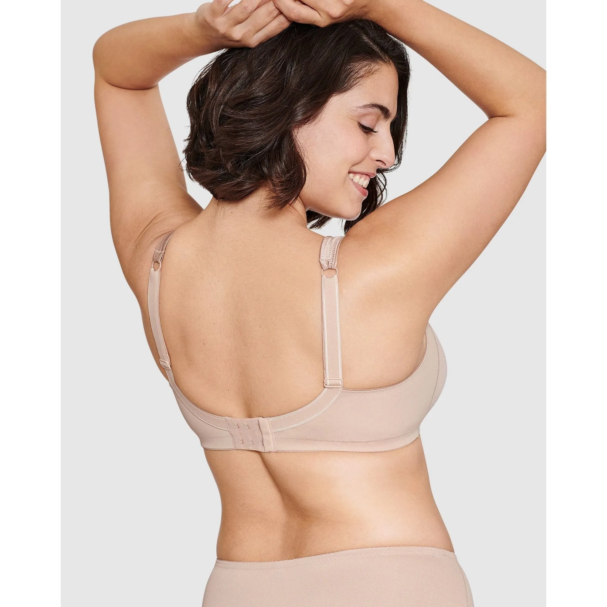 Satin Trim Seamless Wirefree Minimiser Bra