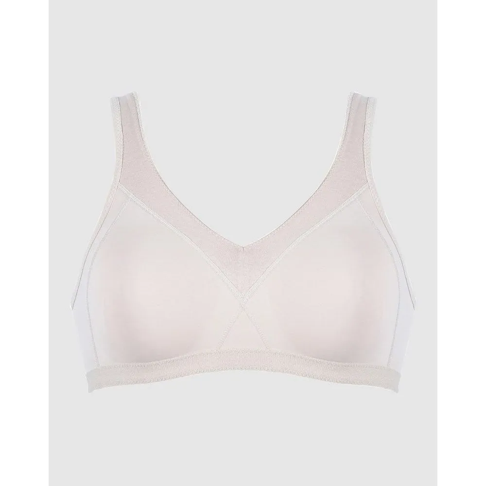 Satin Trim Seamless Wirefree Minimiser Bra