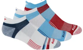 Saucony Inferno No Show Tab 3-Pack Socks Blue Assorted