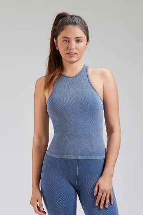 Seamless Wash Denim Sports Tank