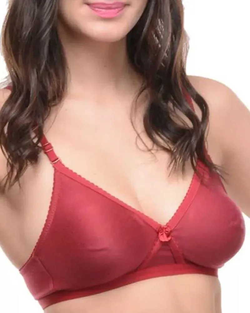 Soft Maroon Non Padded Bra - 5551 - Bodycare - Skin