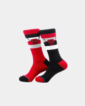 Stance Chicago Bulls Stripe Socks 2 Pack Red