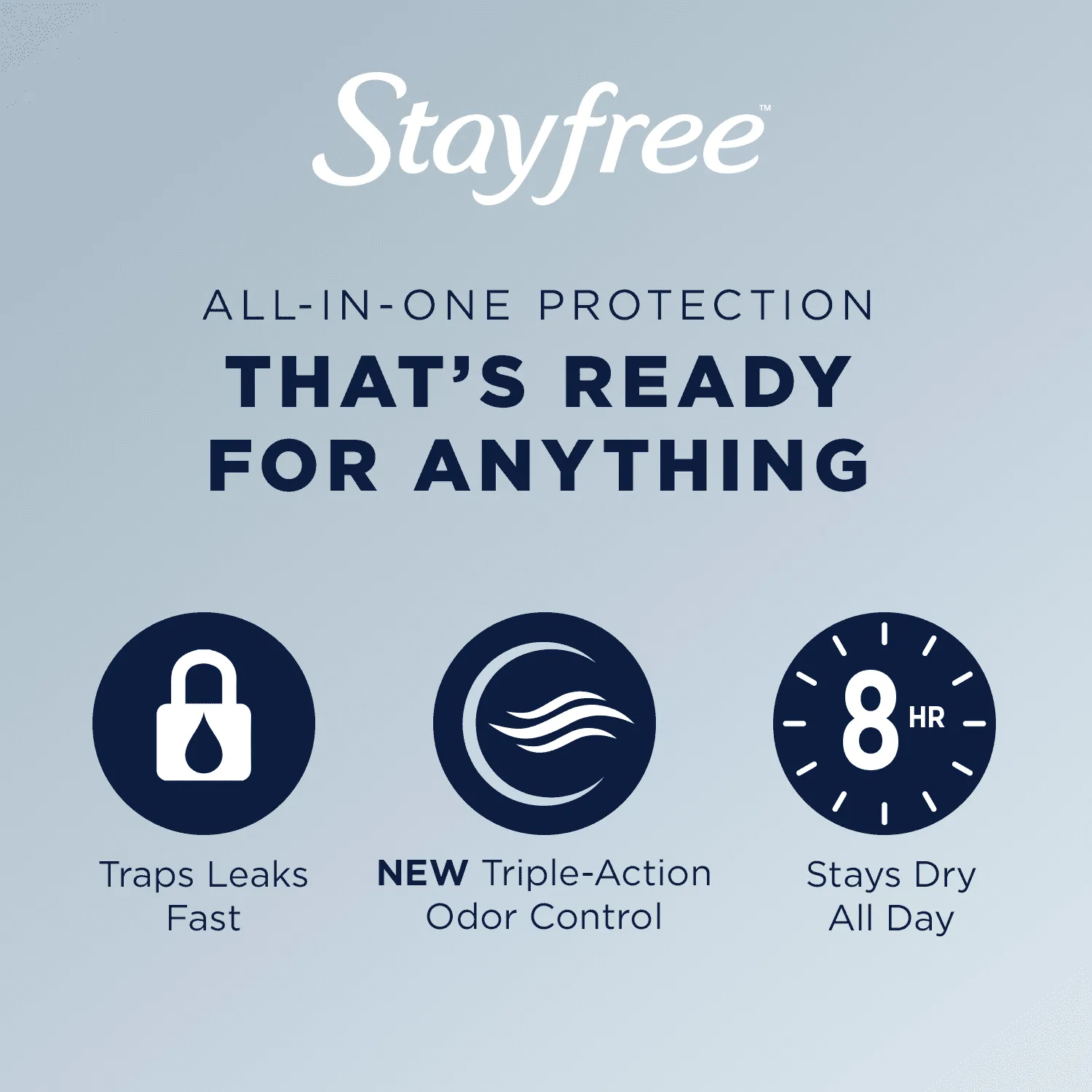 Stayfree Ultra Thin Long Super Pads Without Wings, 32 Ct, Multi-Fluid Protection For Up To 8 Hours, With Odor Neutralizer