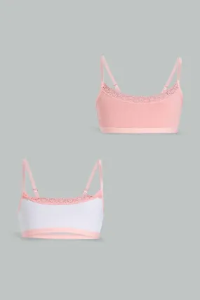 White And Pink Bra For Senior Girls (Pack of 3)