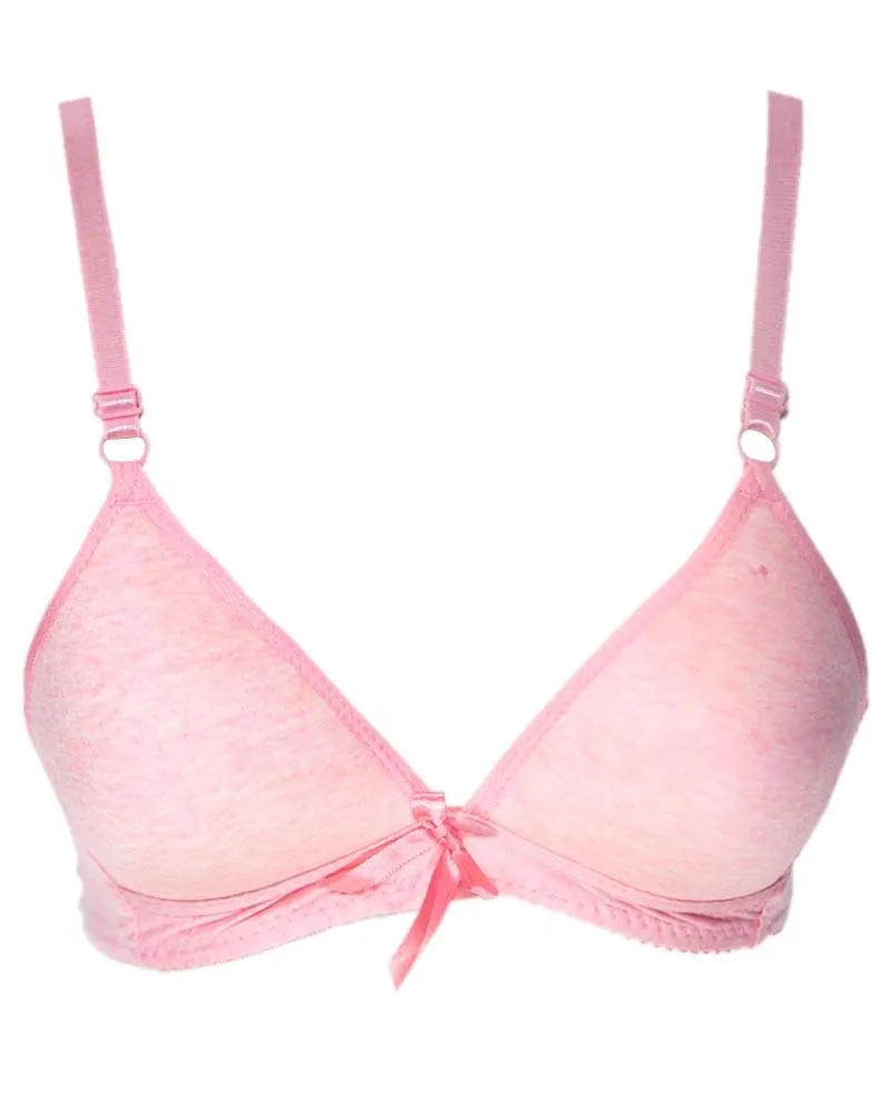 Women Soft Comfortable Wirefree Padded Bra - Pink - 093