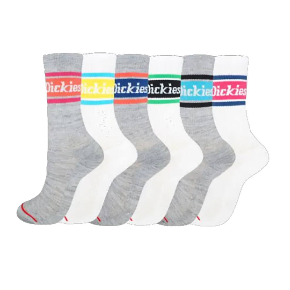 Women's Rugby Stripe Logo Crew 6-pack